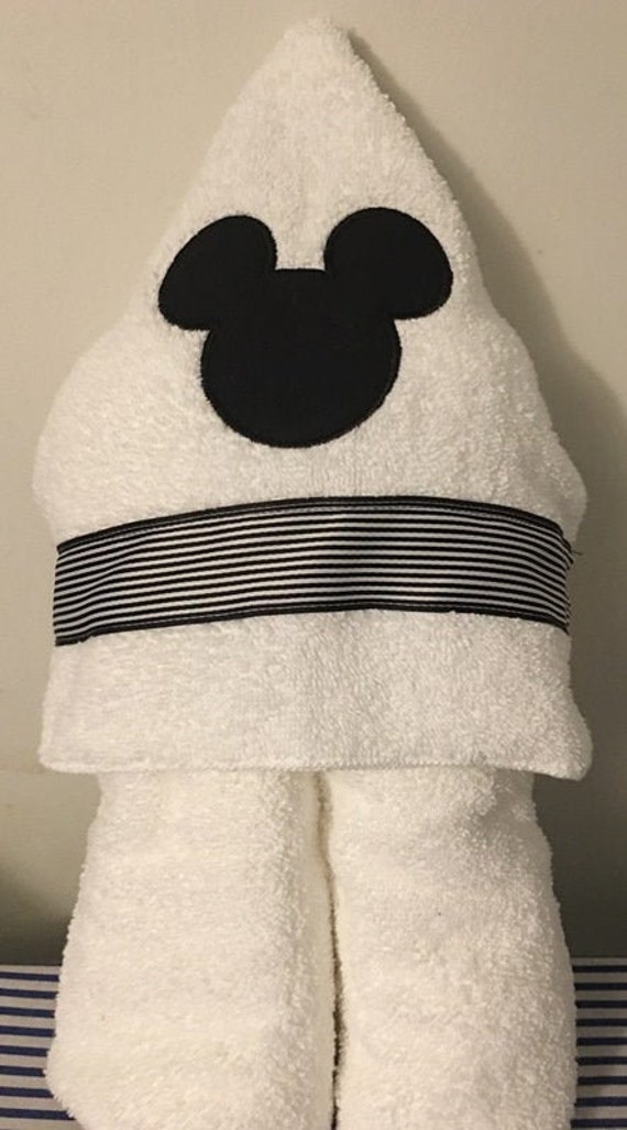 mickey mouse hooded bath towel