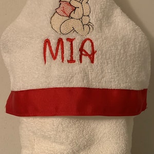 Pooh Bear Hooded Bath Towel for boys or girls - size NB-3 only - bath, pool, beach - personalized