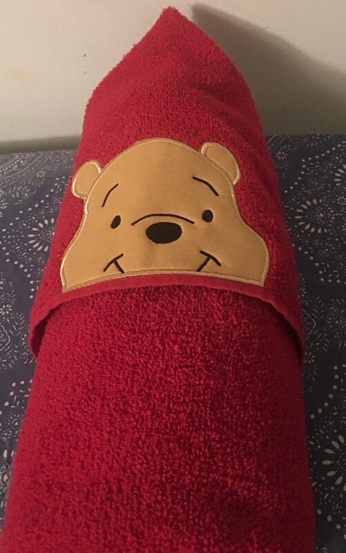 Thickened coral velvet bath towel Cartoon Bath Towel Embroidered Winnie the  Pooh Towel Bath Towel Set