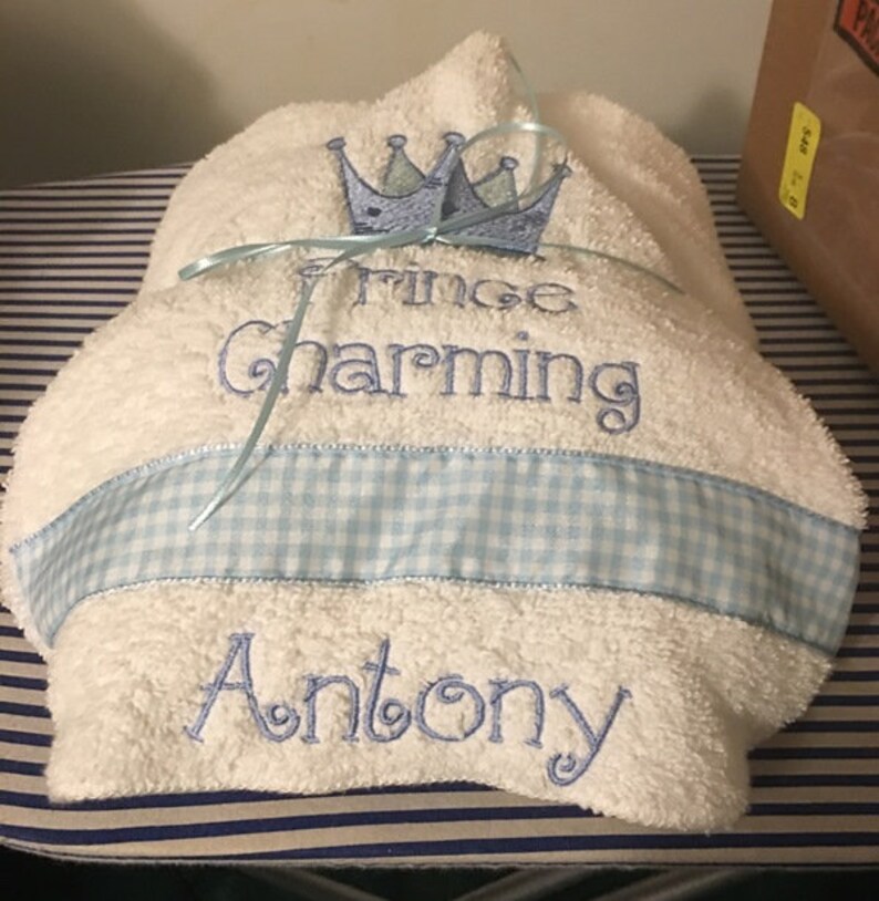 Prince Charming Hooded Bath Towel for Boys Sizes NB3 and 4 Etsy