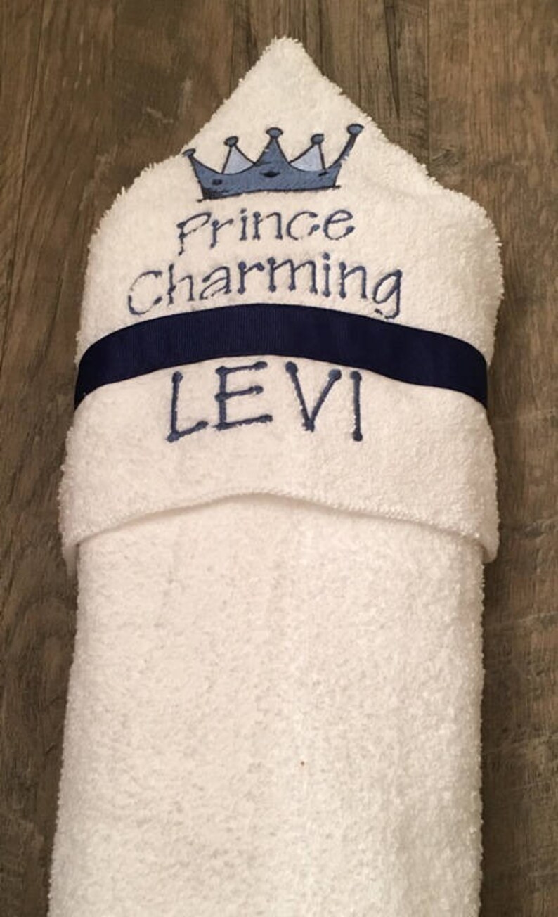 Prince Charming Hooded Bath Towel for Boys Sizes NB3 and 4 Etsy