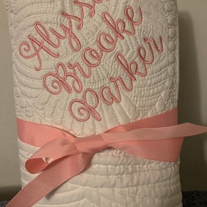 Personalized Heirloom Baby Quilts 36 x 46 100% cotton image 9