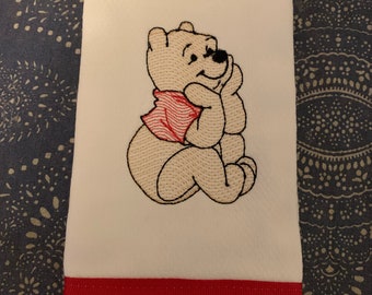 Pooh Bear Cloth Diaper Burp Cloth - boy, girl, gender neutral baby shower gift - no personalization