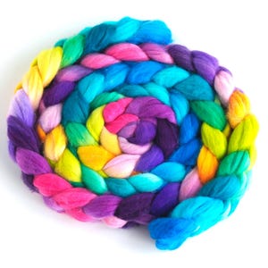 Superwash Merino/ Nylon Roving - Handpainted Spinning Fiber, Just Riding Along