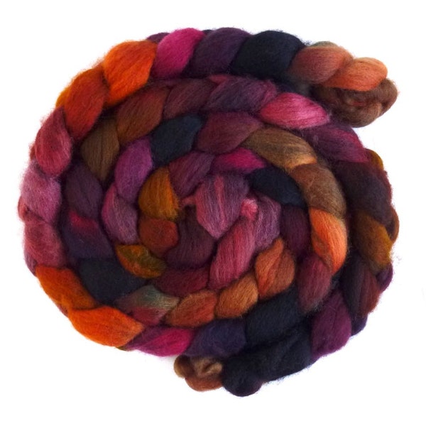 Second Quality Braids: Falkland Wool Roving - Hand Dyed Spinning or Felting Fiber Fiber, Set 3, 4 ounces