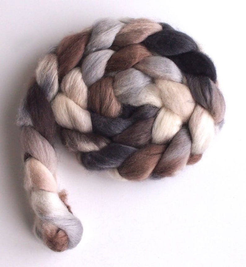 Hand Painted Colorway The Bucket Brothers Medium Finn Wool Hand Spinning Roving