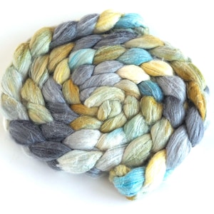 Handbemalter/superwash Merino/Seide Kammzug - handbemalte Spinnfaser, 112