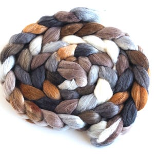 Amerikanische Merino / Kultseide Kammzug (Top) - handbemalte Spinn- oder Filzfaser, Classic Tabby