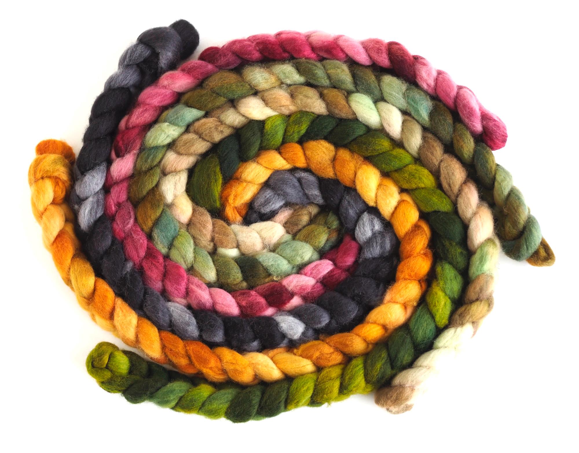 Falkland Wool Roving - Hand Dyed Spinning and Felting Fiber, Old Stone House Tonal Collection