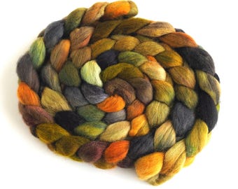 Corriedale Wool Roving - Hand Dyed Spinning and Felting Fiber, 4 Ounces, Variation on Old Stone House