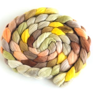 Superfine Merino Wool, Hand Spinning Roving - Hand Dyed, Hand-Painted, Desert Wash