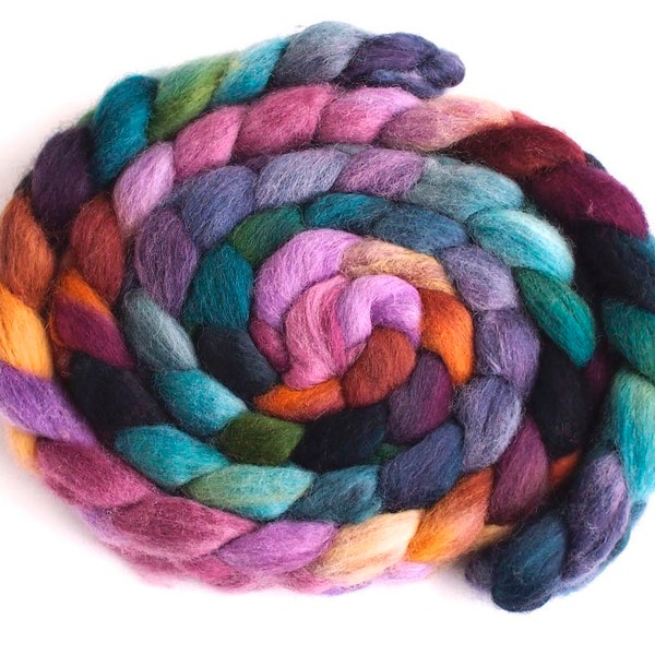 Irregular, Falkland Wool Roving - Hand Dyed Spinning and Felting Fiber, Out of the Spotlight
