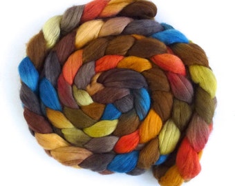 Finn Wool Hand Spinner's Roving, Hand Painted Colorway, Fancy Boots