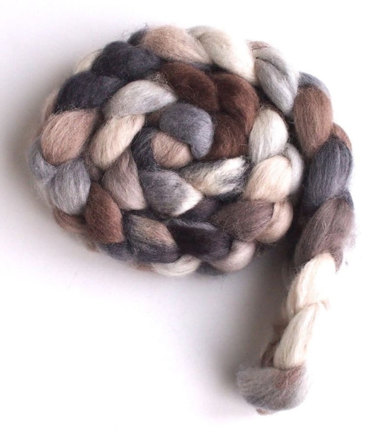 Hand Painted Colorway The Bucket Brothers Medium Finn Wool Hand Spinning Roving