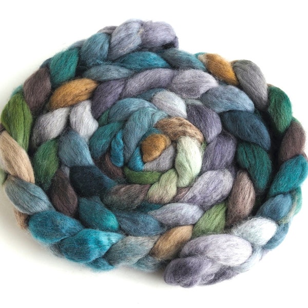 BFL Wool Hand-Spinners Roving, Spinning or Felting Fiber, 4 ounces, Rainy Day Man