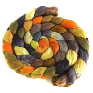 Rambouillet Wool Hand Spinner&#39;s Roving - Hand Painted Colorway, Variation on Old Stone House