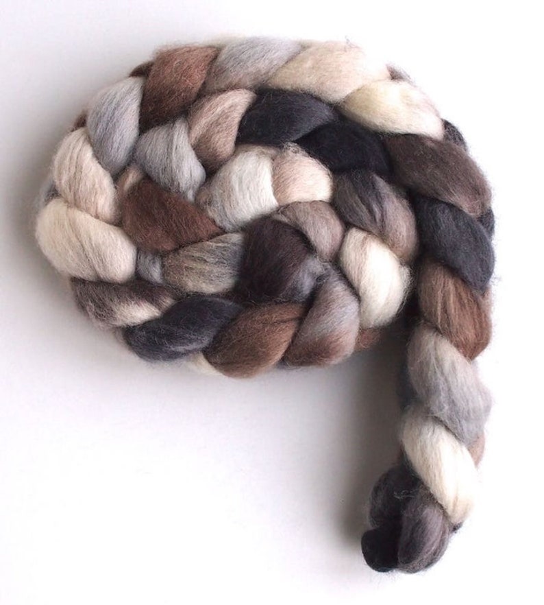 Hand Painted Colorway The Bucket Brothers Medium Finn Wool Hand Spinning Roving