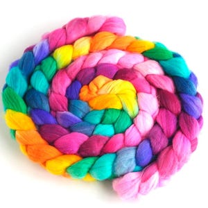 Superwash Merino/Nylon Roving - Handpainted Spinning Fiber, Tour de Fleece, Slipstream&#39;s Pull