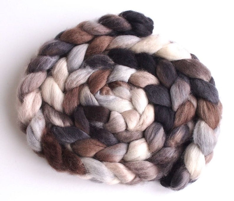 Hand Painted Colorway The Bucket Brothers Medium Finn Wool Hand Spinning Roving