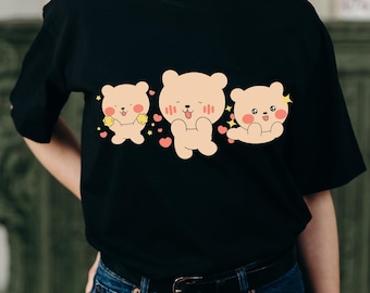 Kawaii Bear T-Shirt – Pastel Cartoon Tee