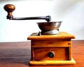 Antique Coffee Grinder Dovetailed