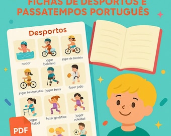 Portuguese Sports & Hobbies, Portuguese Sports and Hobbies Sheets, Educational PDF for Kids, Portuguese Courses European Curriculums