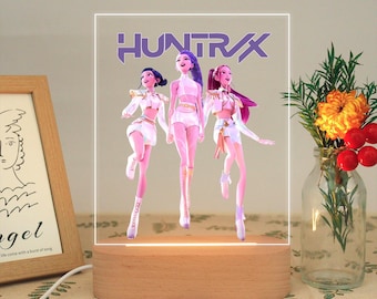 Kpop Demon Hunters Night Light,Huntrix Girl Led Light,Kpop idol Group Lamp,Mira, Rumi, Joey Light,Saja Boys Night Light,Gift for Huntrix Fan