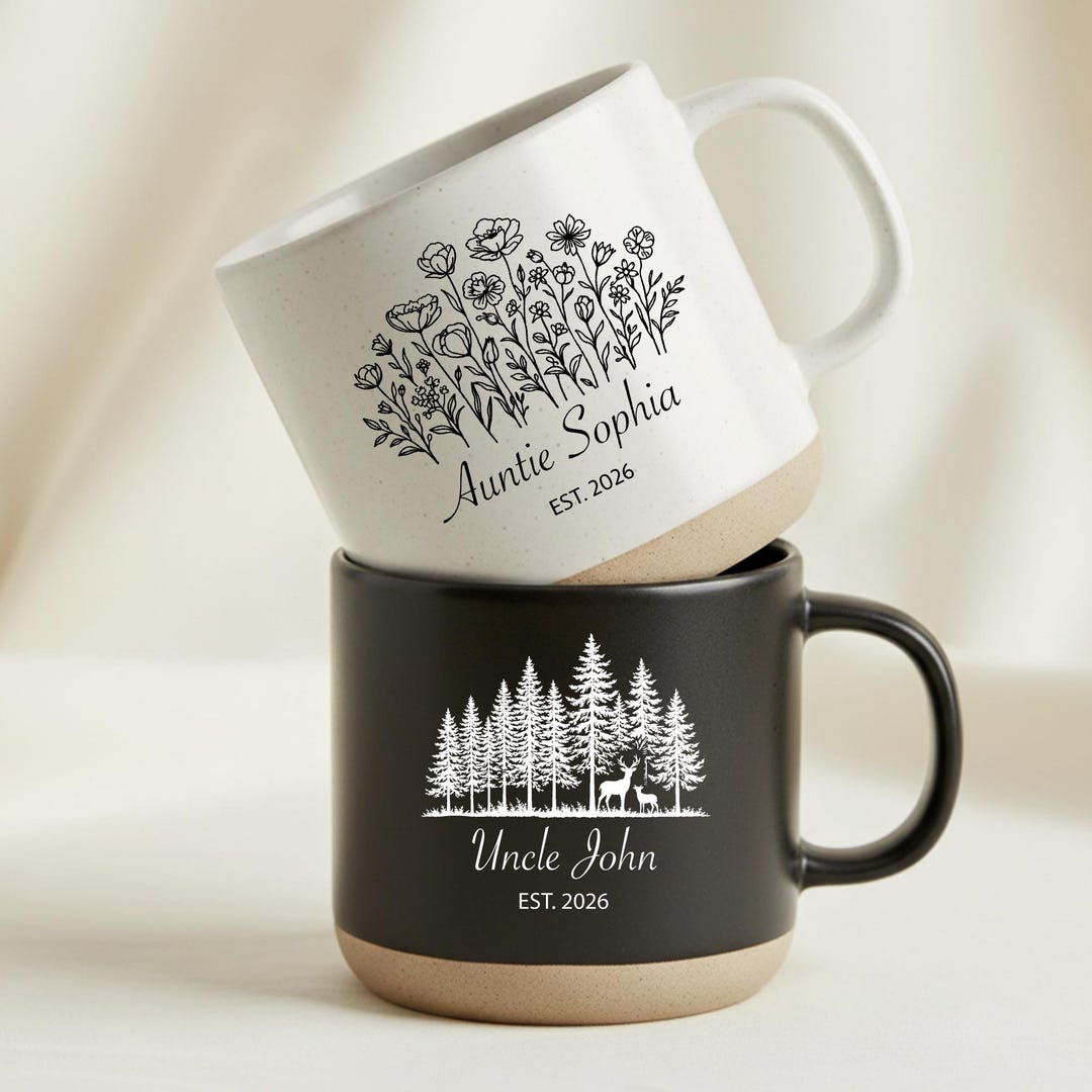 Custom Pregnancy Reveal Mug for New Aunt and Uncle, New Uncle Mug, Aunt ...