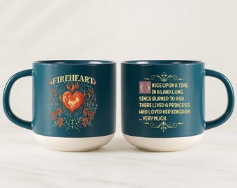 Feuerherz Becher, Thron aus Glasbecher, Geschenk für Buchliebhaber, Feuerherz Kaffeetasse, literarisch inspiriert, Bücherwurm BookTok, Aelin Galathynius, Heir Fire