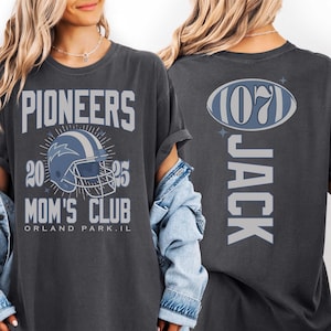 Custom Football Shirt, Personalized Name Sport Mom Athlete Jersey Number Mothers Day Gift Game Day Mamas Aesthetic Football Mama Club Tee