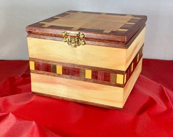 Exotic Purple Heart,Yellow Heart, Red Blood & Box Elder Box