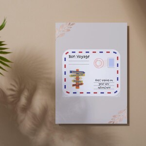 Cartolina di auguri Bon Voyage, biglietto di auguri per avventure, download digitale istantaneo, biglietto stampabile per amanti dei viaggi