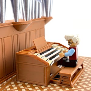 Pojemnik na długopisy inspirowany prawdziwymi francuskimi organami piszczałkowymi z sekretnym schowkiem | Organizer na biurko | Prezent dla organisty, muzyka i miłośnika muzyki zdjęcie 10