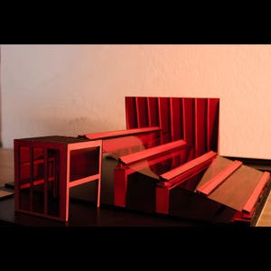 Architecture Model - London Serpentine Gallery 1/100 Jean Nouvel, Wooden Art Gift for Architects, architectural model, made by hand