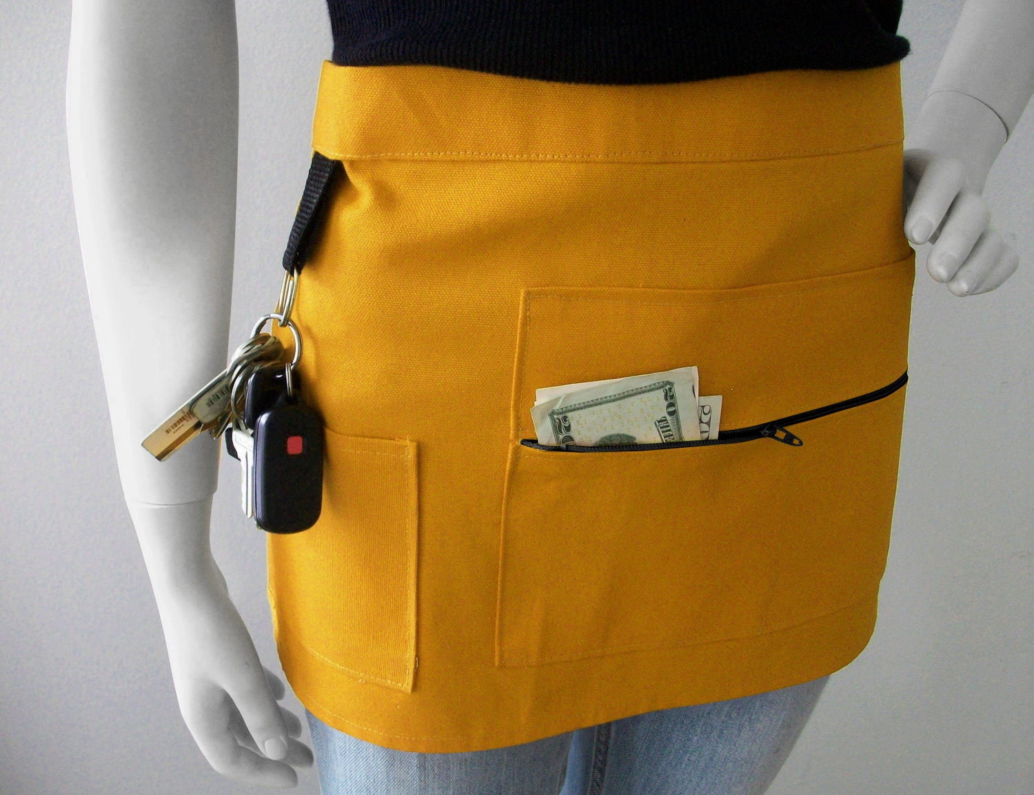YELLOW Vendor Apron Unisex Canvas Waitress Apron | Etsy