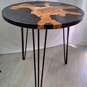 Olijfhouten salontafel hars snack