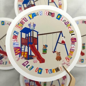 Calico Critter Playground Sticker, Bad Financial Decision Sticker, Adulting , Sylvanian Families, Cute Laptop Hydro flask Pen Pal Sticker