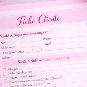 Modulo cliente salone di bellezza da stampare, PDF Estetista, Modulo di consultazione cliente