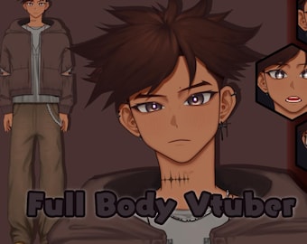 Live2D Premade Fully rigged Vtuber model - Ready To Use - Boy/Male Vtuber Twitch and Youtube ready with Full Vbridger
