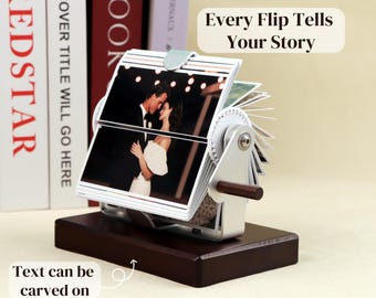 Custom Photo Flip Book: Hand-Cranked Wood Animation Machine