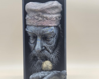 Wizard Book Nook – Hand Painted HP book insert 3D Printed Bookshelf Gift Fantasy Reader