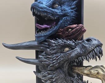 Dragon Heads book nook - Unique Fantasy Reader Gift