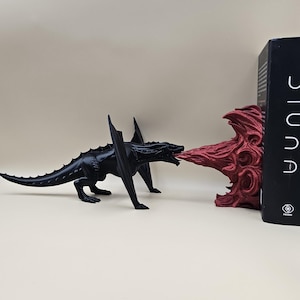 Dragon Blowing Fire 3D Printed Bookshelf Decor Gift Booknook Fourth Wing Tairn