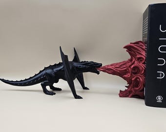 Dekoracja półki na książki z nadrukiem 3D Dragon Blowing Fire Booknook Fourth Wing Tairn