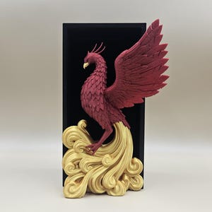 Phoenix Book Nook HP inspiriert 3D Gedruckt Bücherregal Dekor Geschenk Fantasy Reader