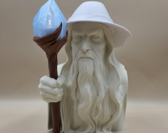 Wizard Book Nook – with LED candle in staff