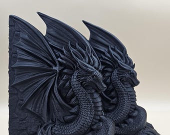 Dragon Bookend Fourth Wing 3D Printed Decor Gift Fantasy Reader