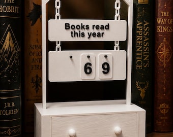 Books Read This Year" counter - Reading accessories - Track Your Reading Goals in Style!