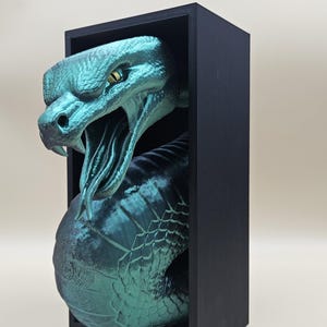 Snake Book Nook HP inspired 3D Printed Bookshelf Decor Halloween Gift