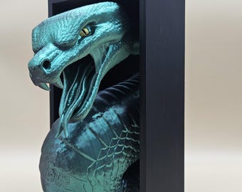 3D Printed Snake Book Nook: Fantasy Bookshelf Decor